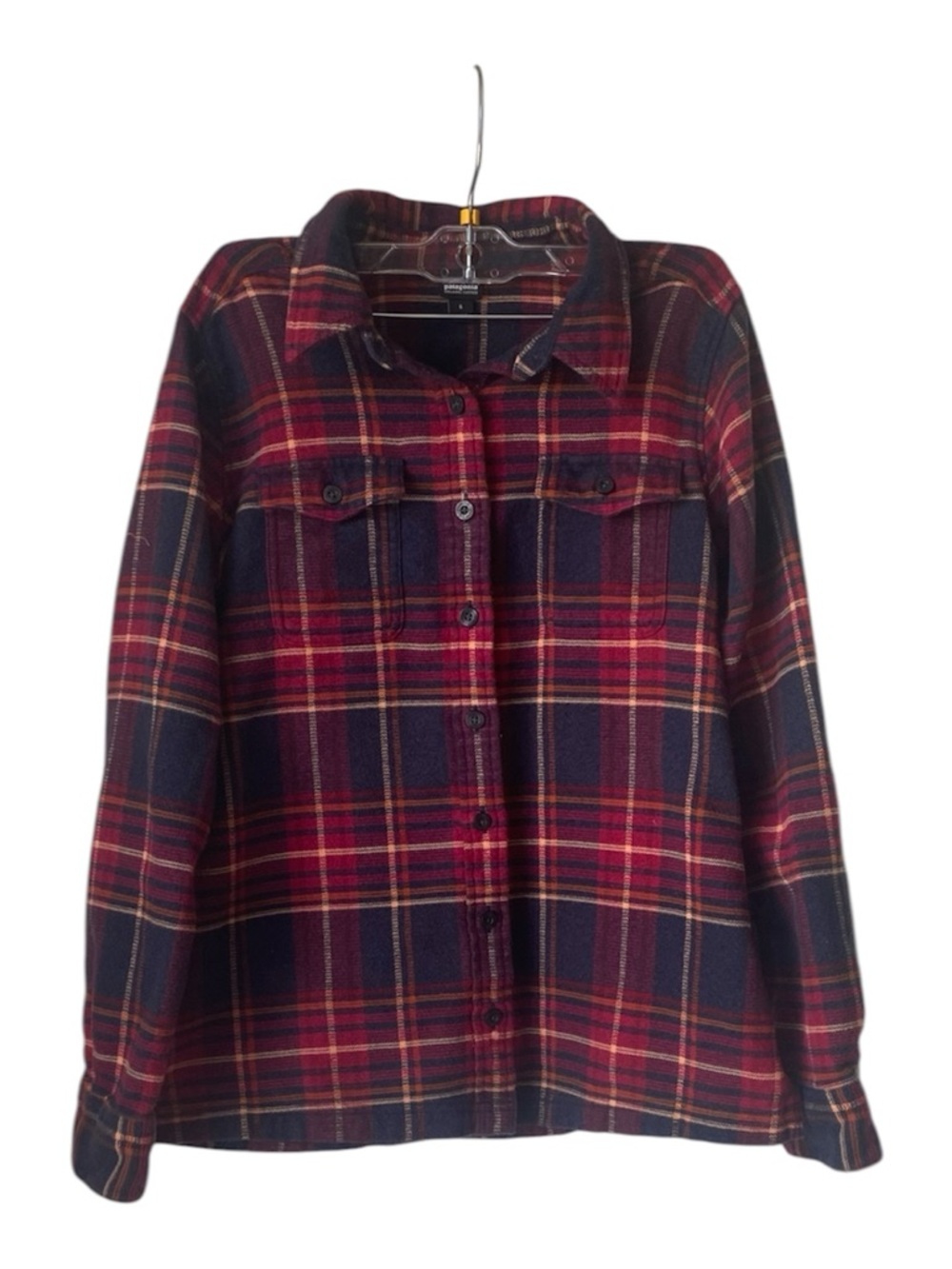 Patagonia Women’s Long-Sleeved Fjord Flannel Shirt - Size 6 - Red Plaid